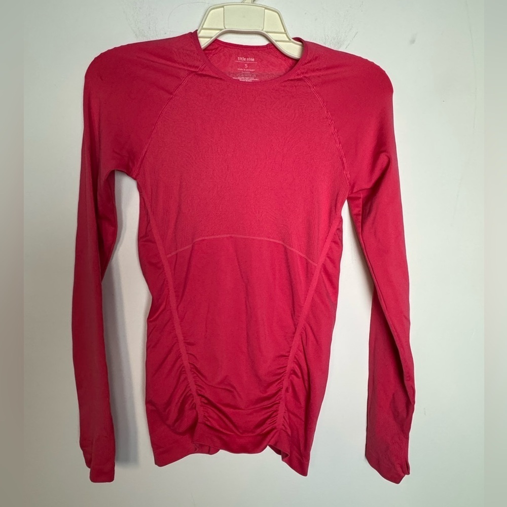Title Nine Athletic Top Long Sleeve Pink Small